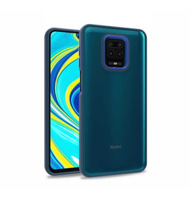 Xiaomi Redmi Note 9 Pro Kılıf Case, Kamera Lens Korumalı Elektroplatin Kaplama Sert PC Koruyucu Colourful Platinum Serisi (Mavi)