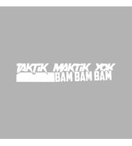 Taktik Maktik Yok Bambambam Araba Sticker siyah 17x4 CM (Beyaz)