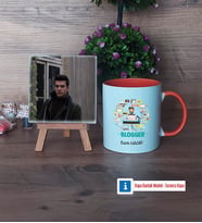 Blogger Fotoğraflı Dekoratif Taş, Kupa Bardak Beyaz Hediye (Model 13)