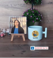 Öğretmenler Günü Hediyesi Fotoğraflı Dekoratif Taş, Kupa Bardak Beyaz Hediye (Model 12)