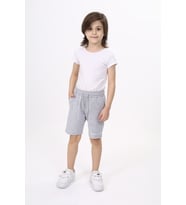 Toontoy Erkek Çocuk Baskılı Şort ( Gri-Melanj)