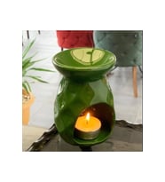 Ananas Model Buhurdanlık ve Tealight Mum (Yeşil)