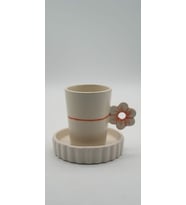 Bulut  Kulp Renkli Çizgi Fincan Mug (Karışık)