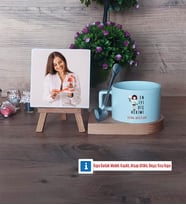 En İyi Diş Hekimi Fotoğraflı Dekoratif Taş, Kupa Bardak Beyaz Hediye (Model 8)
