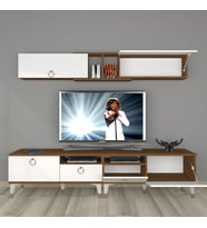 Decoraktiv Eko 5220 Mdf Gold Tv Ünitesi Tv Sehpası (Beyaz - Kahverengi)
