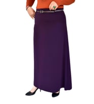 Kadın Uzun Çan Etek BGL-ST02972 (Mürdüm)