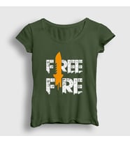 Presmono Kadın Beyaz Knife V2 Free Fire T-Shirt 233108tt (Haki)