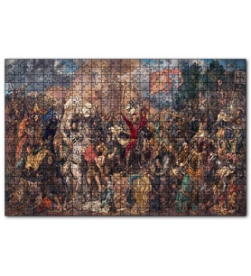 Cakapuzzle Savaş Sahnesi Karmaşa  Puzzle Yapboz MDF (Ahşap) (1000 Parça)