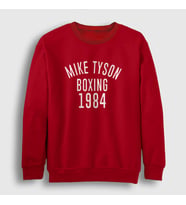 Presmono Unisex Beyaz 1984 Mike Tyson Sweatshirt 157522tt (Kırmızı)
