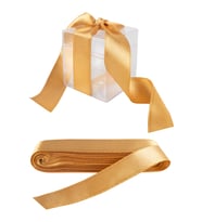 Saten Kurdele 2 CM 10 mt (Gold)