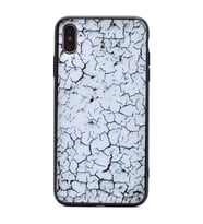 iPhone XS Max Mermer Desenli Pane Kılıf (Beyaz)