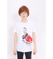 Toontoy Unisex Çocuk Atatürk Baskılı Tişört (Beyaz)