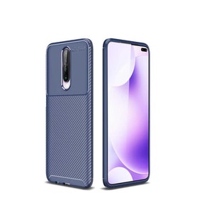 Xiaomi Poco X2 Kılıf Karbon Silikon Case (Lacivert)