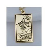 925 Ayar Gümüş Tarot The Fool (Budala) Kolye (Altın)
