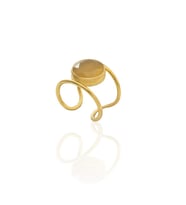 Kadir Jewellery 22 Ayar Altın Kaplama Kadın Zirkon Taşlı Yüzük (Sarı)