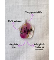 Pati Şeklinde Renkli-Şeffaf  Kedi/ Köpek- İsimliği/ Künyesi (Pembe)