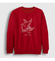 Presmono Unisex Beyaz Cry Baby Lil Peep Sweatshirt 36761tt (Kırmızı)