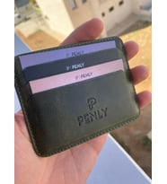 PENLY ERKEK KARTLIK CÜZDAN ORJİNAL HAKİKİ DERİ 5 RENK (Yeşil)