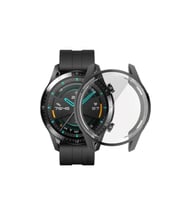 Huawei Watch Gt2 46mm 360 Koruma Silikon Kılıf Şeffaf  (Siyah)