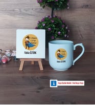 Öğretmenler Günü Hediyesi Dekoratif Taş, Kupa Bardak Kırmızı Hediye (Model 4)