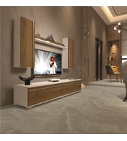 Decoraktiv Eko 5D Mdf Std Tv Ünitesi Tv Sehpası - Beyaz - Pera (Beyaz - Pera)