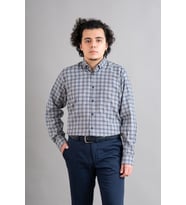 MUGİ CEPLİ RAHAT KESİM MEVSİMLİK ERKEK GÖMLEK (Lacivert)