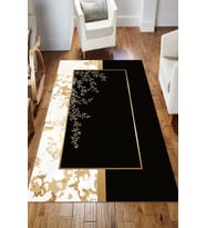 Dijital Kaymaz Taban Yıkanabilir Salon Halısı Mutfak Halısı Koridor Halısı Yolluk ND-HS-271 (Çok Renkli)