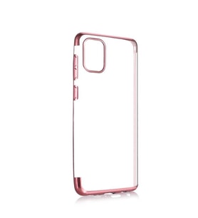 Xiaomi Mi 10 Lite Kılıf Zore Dört Köşeli Lazer Silikon Kılıf (Rose)