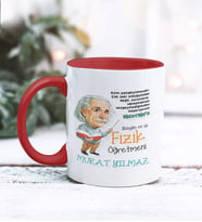 Fizik Öğretmeni Tasarımlı Kişiye Özel Kupa Bardak (Kırmızı)