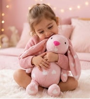 Oyun ve Uyku Arkadaşım PAPYONLU Uzun Kulak Bunny Peluş Tavşan 65 cm Pelüş tavşan (Rose)