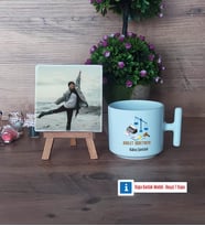 Adalet Öğretmeni Fotoğraflı Dekoratif Taş, Kupa Bardak Beyaz Hediye (Model 12)