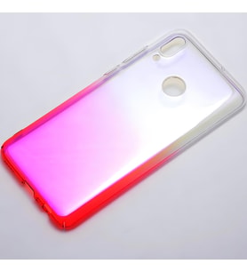 Huawei P Smart 2019 Kılıf Parlak Renk Geçişli Kılıf (Pembe)