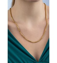 14 Ayar Altın Kare Tondo Kolye 2.55 mm (Sarı)