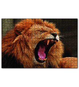 Cakapuzzle  Aslan Esneyen  Puzzle Yapboz MDF (Ahşap) (1000 Parça)
