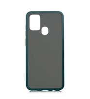 Galaxy M31 Kılıf Zore Fri Mat Yüzey Renkli Kenar Kılıf (Yeşil)