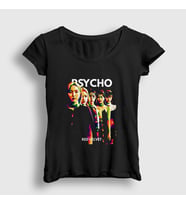 Presmono Kadın Beyaz Psycho K-Pop Red Velvet T-Shirt 277061tt (Siyah)