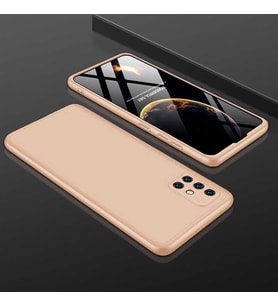 Galaxy A51 Kılıf Zore Ays Full Koruma Kılıf (Gold)