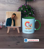 Grafiker Fotoğraflı Dekoratif Taş, Kupa Bardak Beyaz Hediye (Model 14)