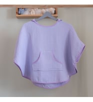 Hafy Baby %100 Organik Pamuklu 4 Katlı Müslin Panço (Lila)