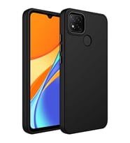 Xiaomi Redmi 10A Kılıf Luna Dışı Soft Yumuşak İçi Kadife Kılıf (Siyah)