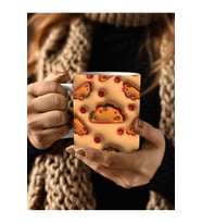 Meyve Baskılı 3D Tasarım Seramik Kupa Mug - Hediyelik Kupa Bardak - Meyve Çeşitleri (03)