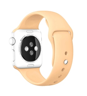 Ally Apple Watch 7-8 41mm 6-5-4- 40mm Silikon Kordon Kayış 3-2-1 38mm (Açık Kahverengi)