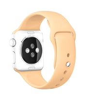 Ally Apple Watch 7-8 41mm 6-5-4- 40mm Silikon Kordon Kayış 3-2-1 38mm (Açık Kahverengi)
