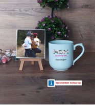 Anneye Hediye Fotoğraflı Dekoratif Taş, Kupa Bardak Beyaz Hediye (Model 5)