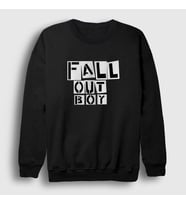 Presmono Unisex Beyaz Boxes Fall Out Boy Sweatshirt 62097tt (Siyah)