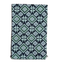 Algelsineve Makine dokuması Baklava Desen Kilim, evde, piknikte, balkonda, bahçede (Siyah-Yeşil)