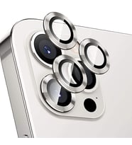 ALLY İphone 12 Pro Max 3D Metal Çerçeveli Kamera Lens Koruyucu (Gri)