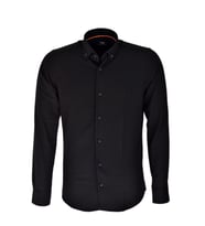 Erkek Spor Gofre Uzun Kol Gömlek BGL-ST03533 (Siyah)