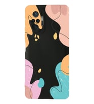 PrintiFy Xiaomi Redmi Note 10 Pro Lansman Kılıf Karışık Renkler Tasarımlı İçi Kadife Kapak (Siyah)