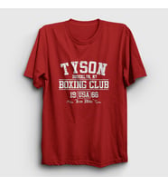 Presmono Unisex Sarı Boxing Club Mike Tyson T-Shirt 157657tt (Kırmızı)